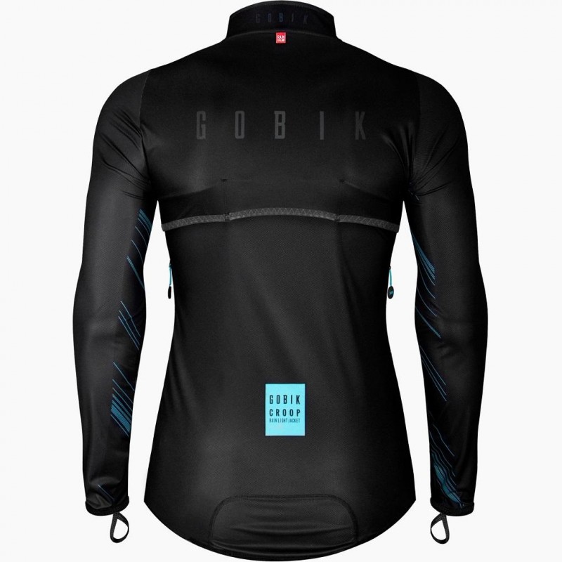 Chaqueta Gobik Rain Jacket Croop Black Steel Tutriatlon